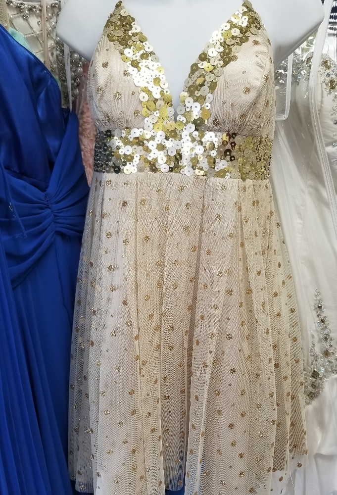 Cute Gold Party Dress